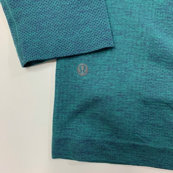 Lululemon Shirt Mens XL Extra Large Teal Blue Long Sleeve Activewear Workout Gym - Picture 8 of 13